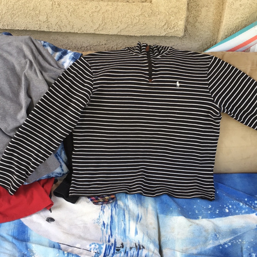 Stripped Polo Turtle neck